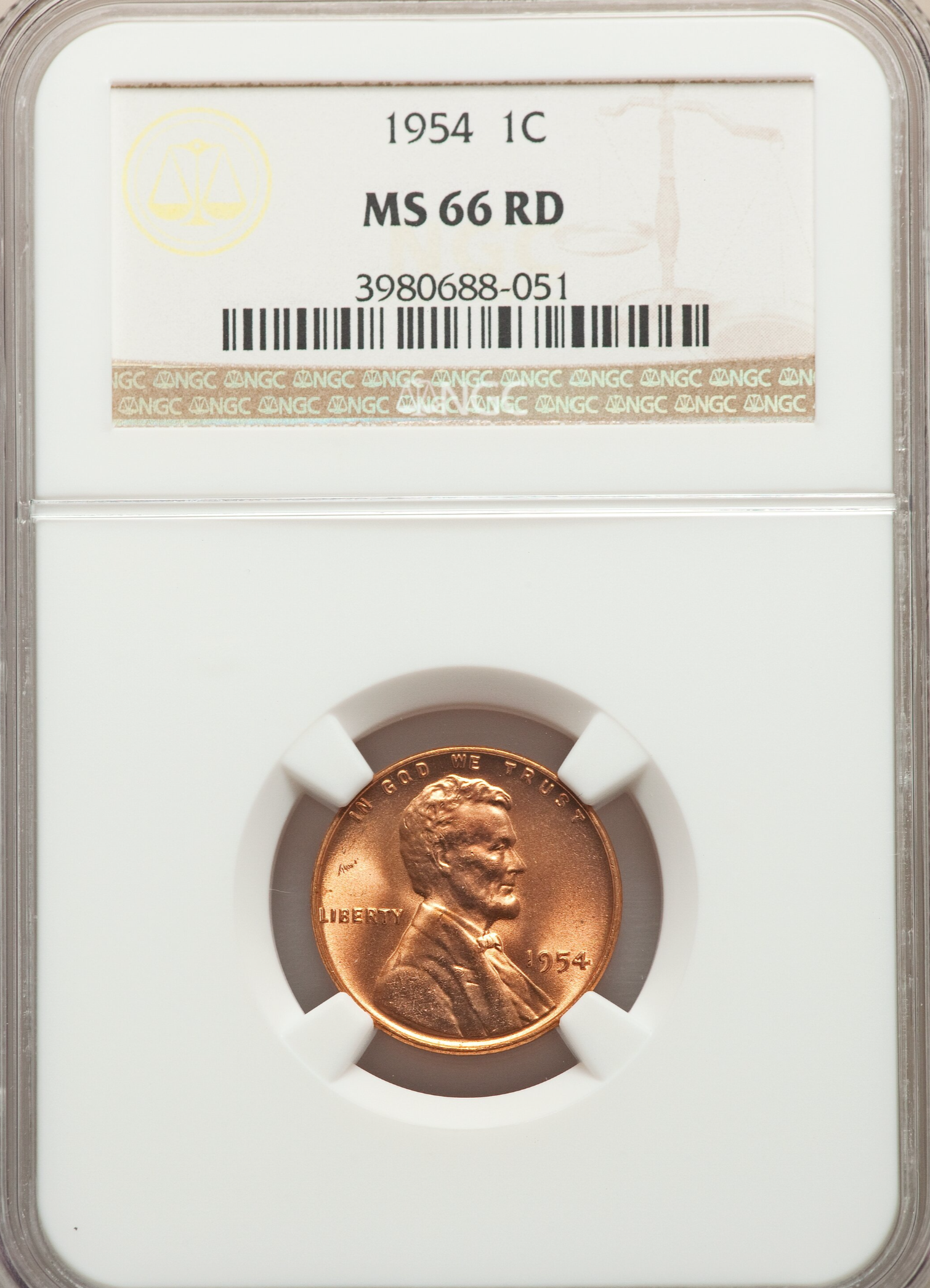 1954 1C MS66 Red – Baxter Coins