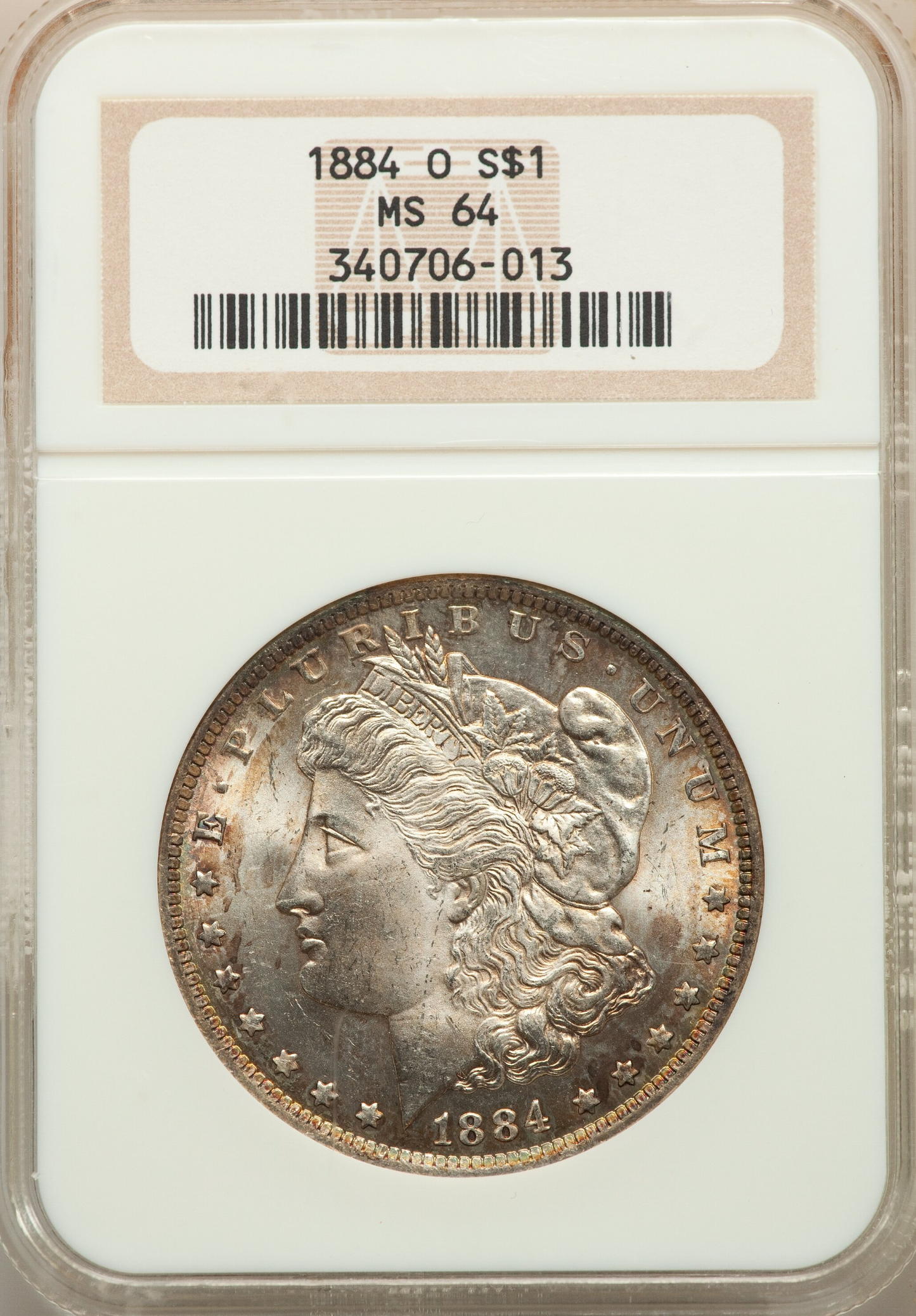 1884-O $1 MS64 NGC