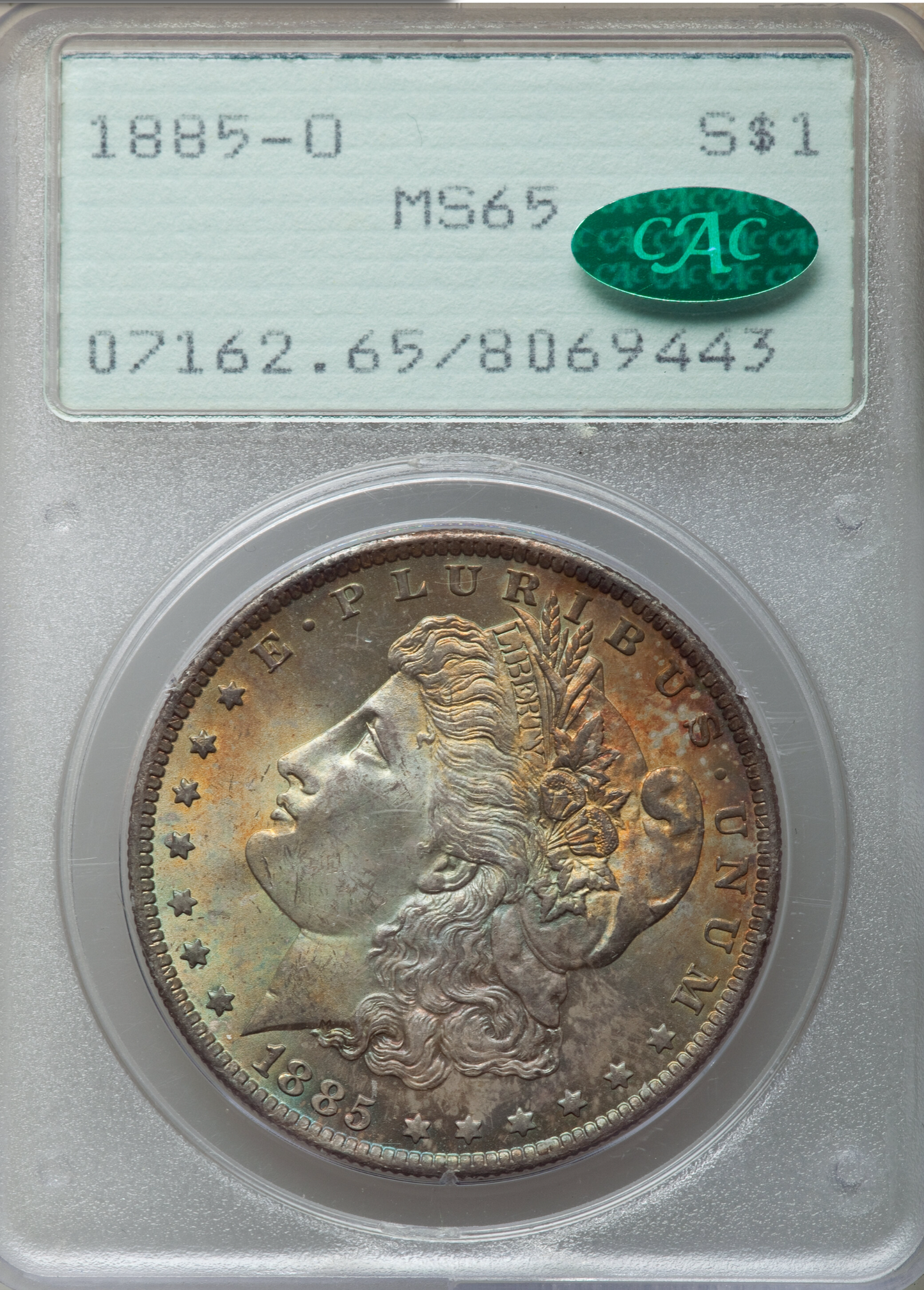 1885-O $1 MS65 PCGS. CAC. OGH