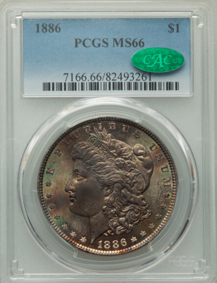 1886 $1 MS66 PCGS. CAC.